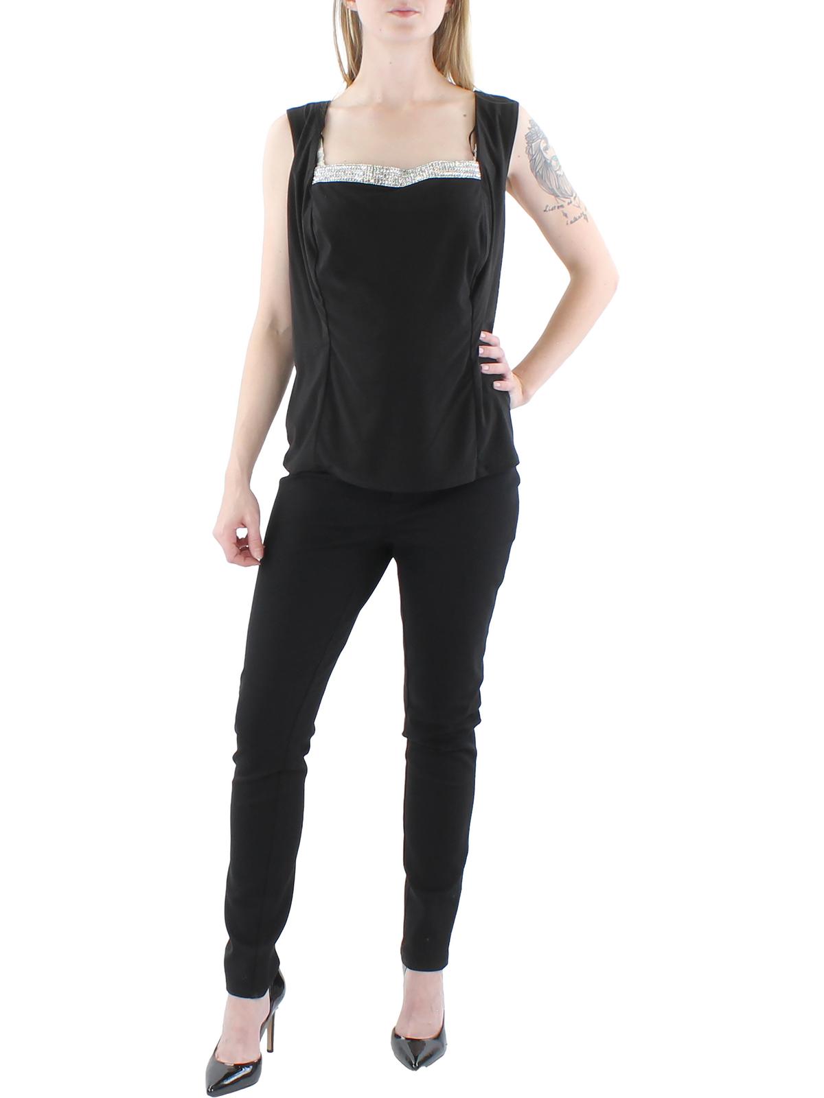Plus Knit Embellished Tank Top U82681