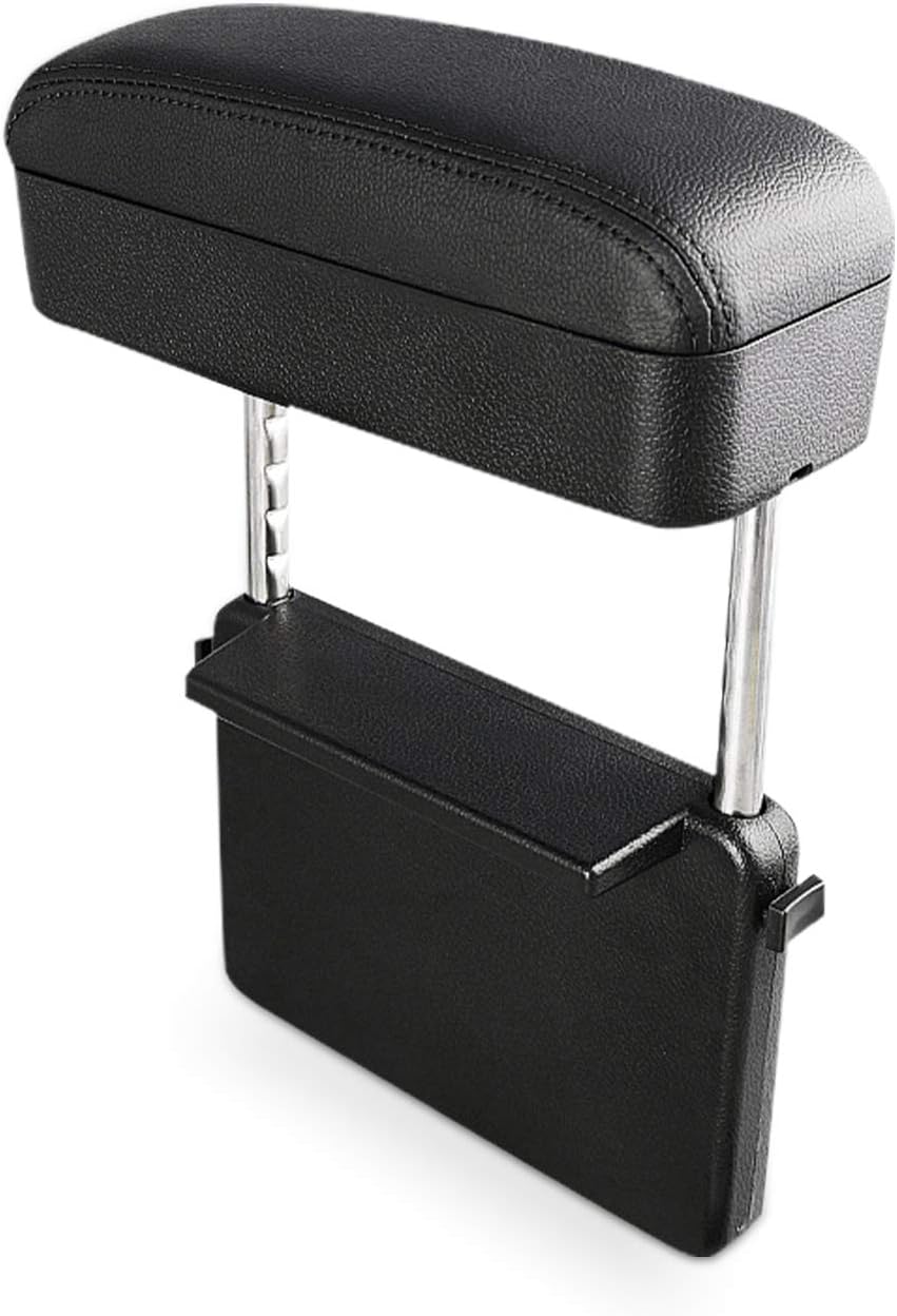 Armrest Cushion Box Protector for Universal Auto Car Center Console Armrest Extender Elbow Forearm Wrist Rest Support Adjustable Height Comfort Pads with Black Line K7636