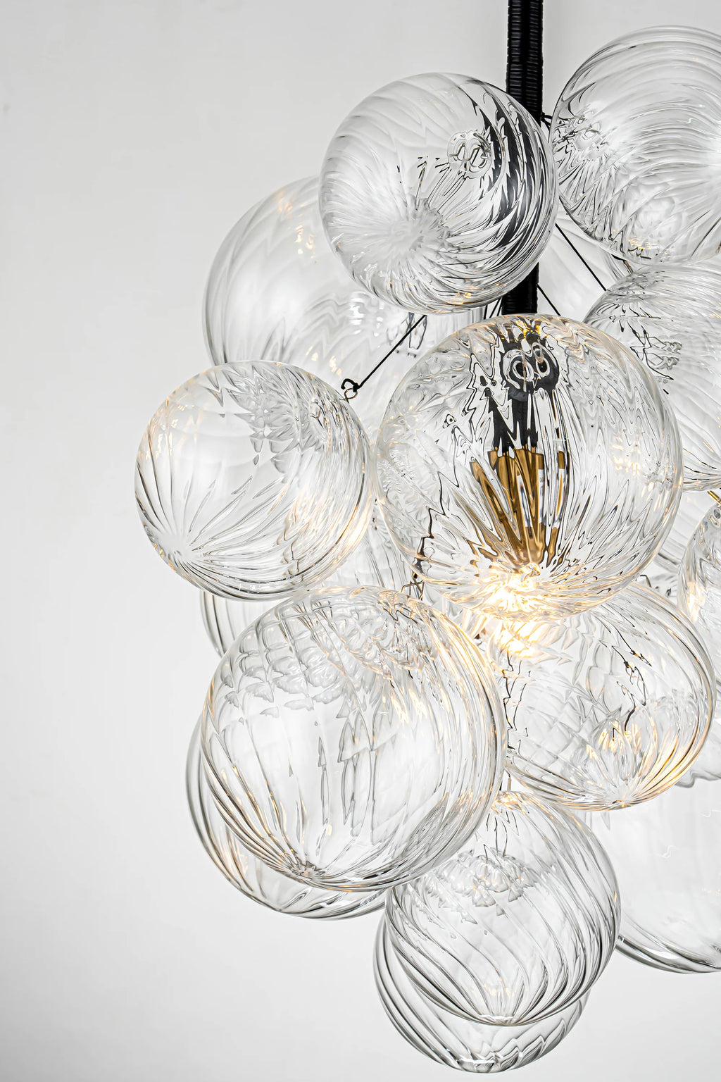 1-Light Dimmable Glass Globe Chandelier C337