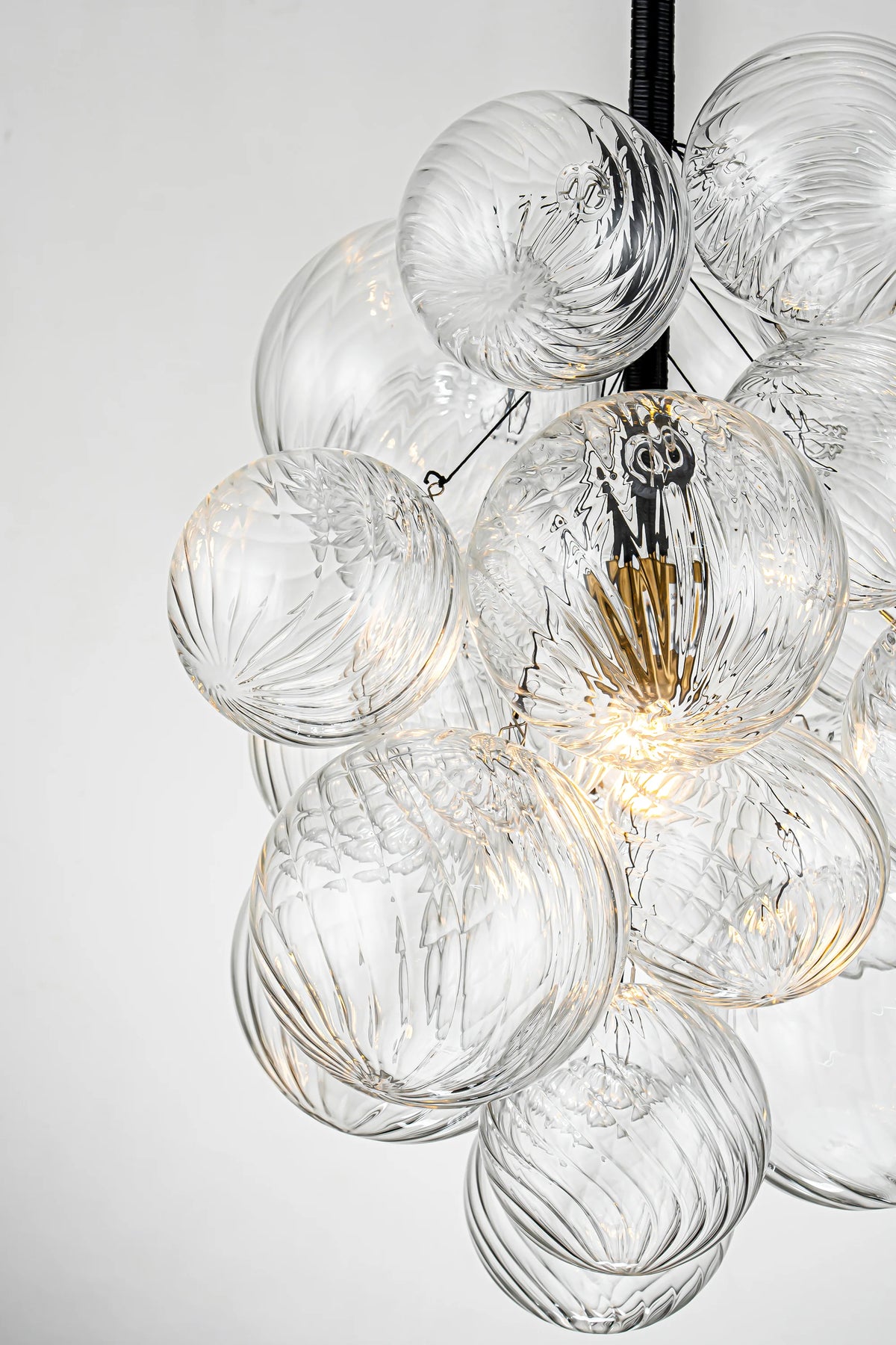 1-Light Dimmable Glass Globe Chandelier C337