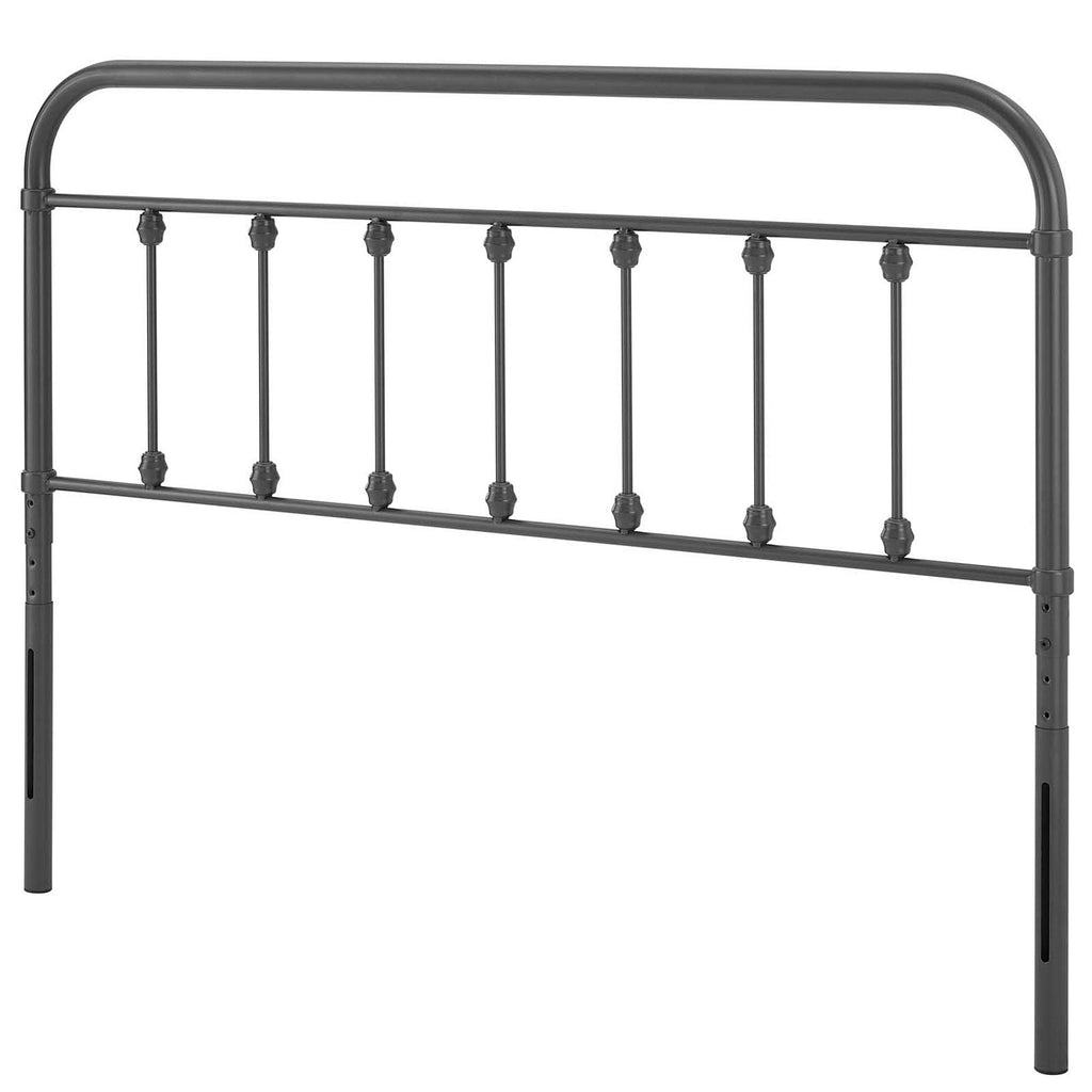 King Size Grey Metal Headboard W7829