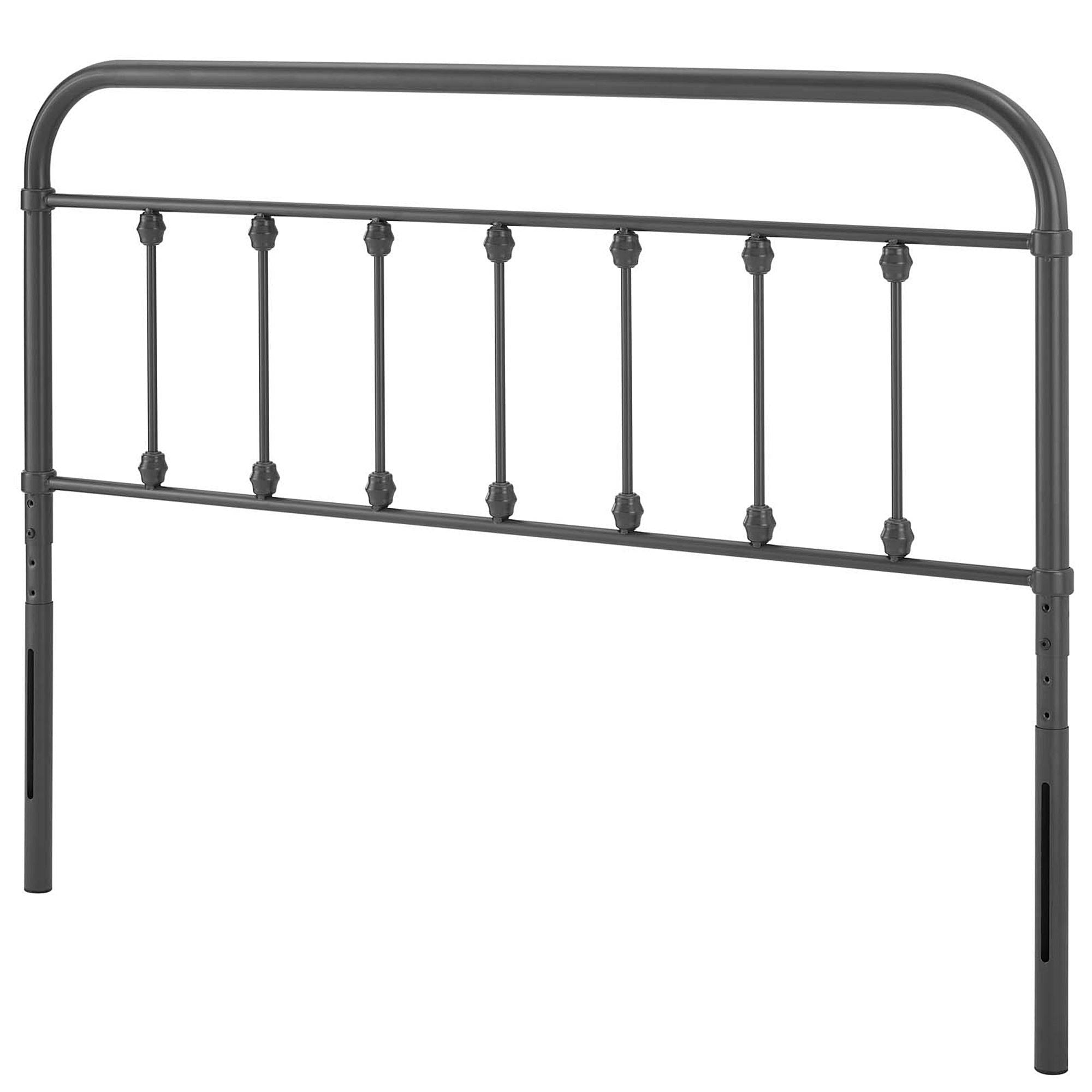 King Size Grey Metal Headboard W7829
