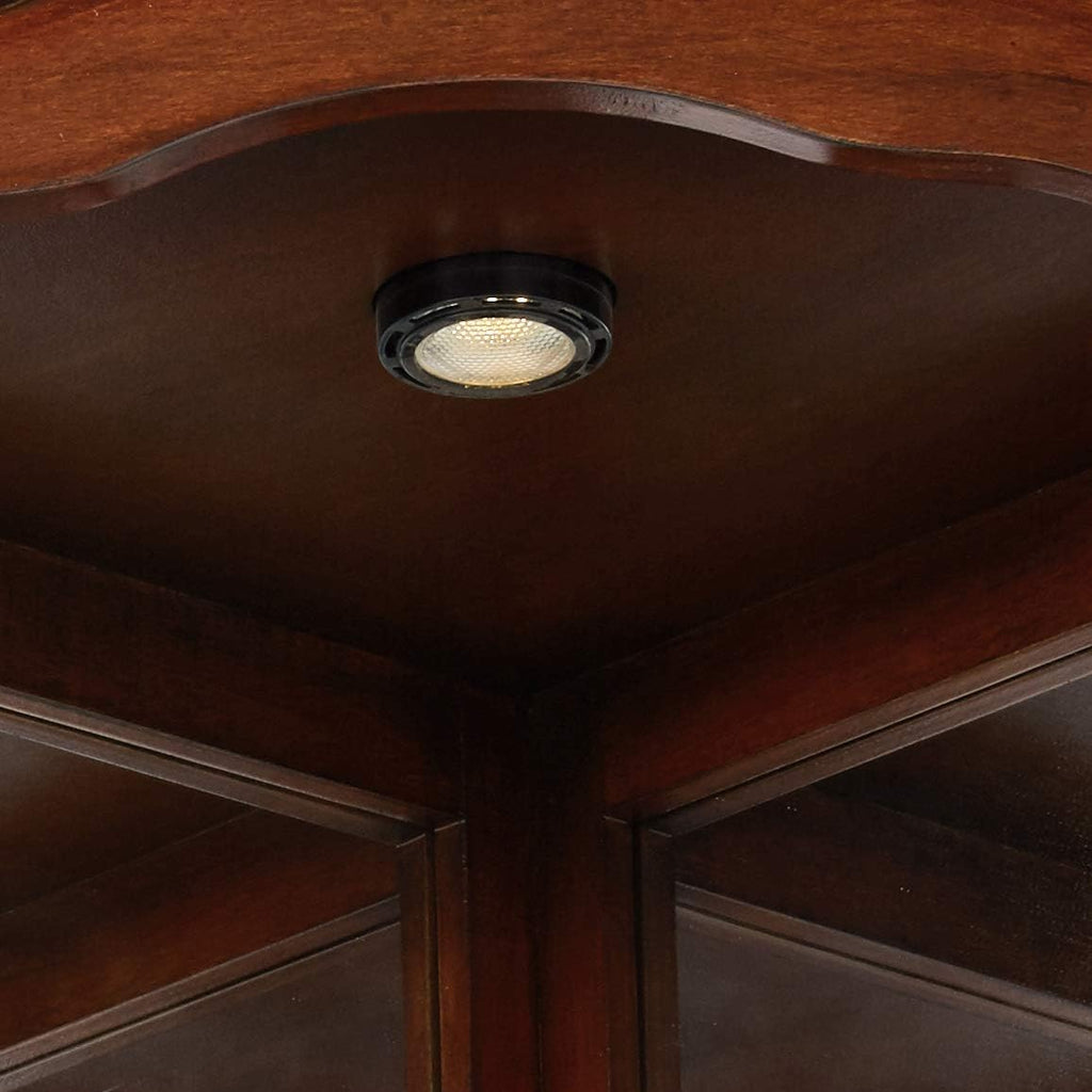 Medium Brown Corner Curio Cabinet N6744