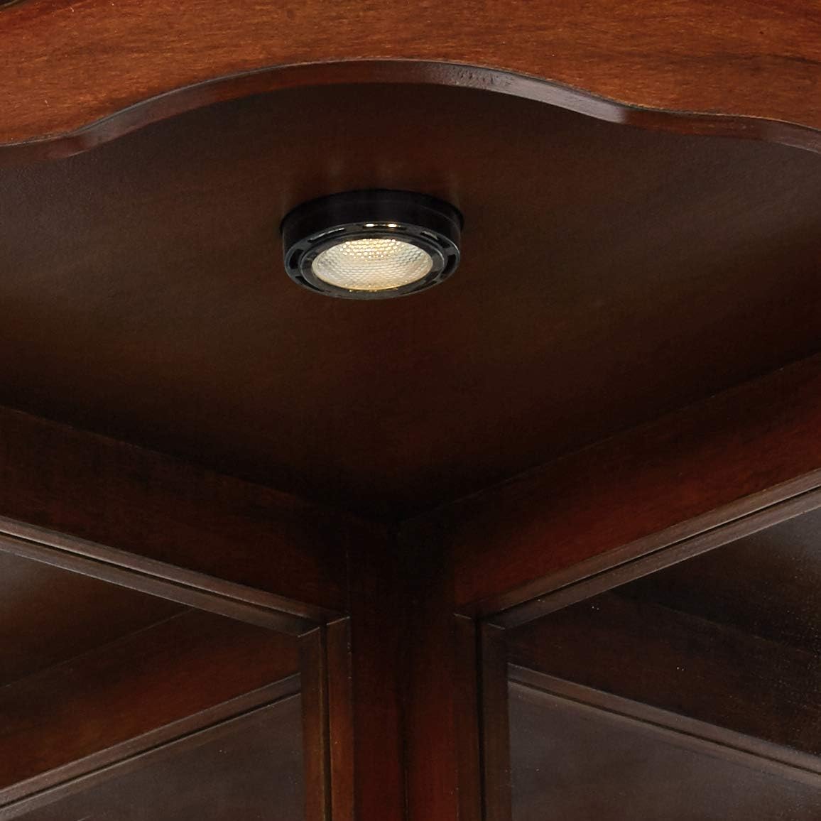 Medium Brown Corner Curio Cabinet N6744