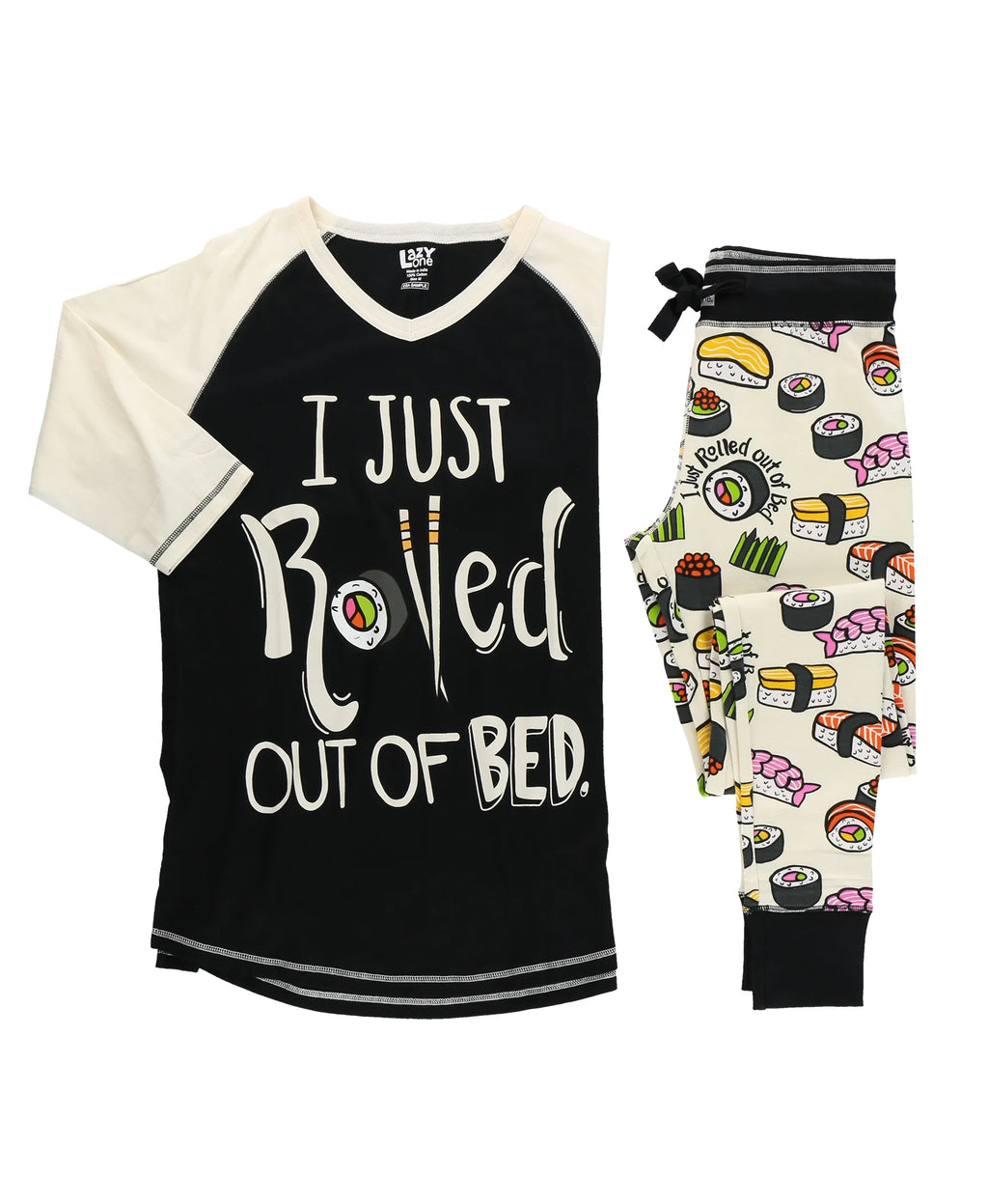 Sushi Print Pajama Leggings and Tall Tee Set Z28361