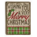 Decorative Wood Sign Very Merry Christmas, 18 inch x 24 inch, Planked Wood H2534