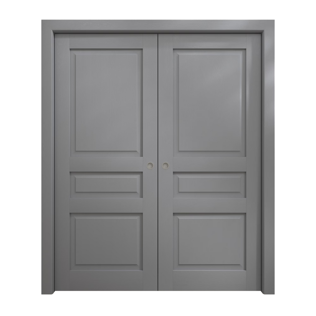 Sliding French Double Pocket Doors 36 x 80 inches Solid Wood Interior Doors J14143