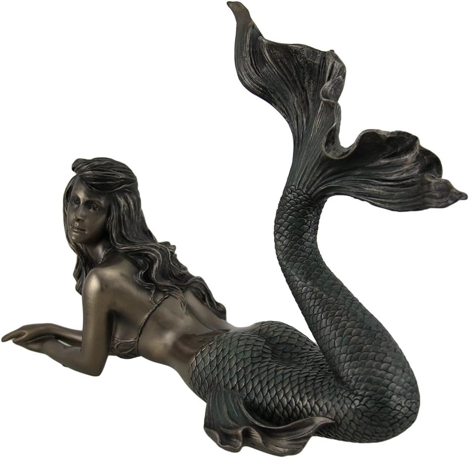 Mermaid Lying Down Statue Sculpture Figurine F996
