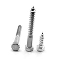 1/4 inch-10 x 2 inch Hex Lag Screw Low Carbon Steel Zinc Plated Pk 712 E989