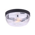 Matte Black 2 Bulb Flush Mount Ceiling Light E598