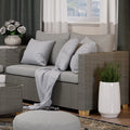 Gray Wicker Patio Sofa X5791