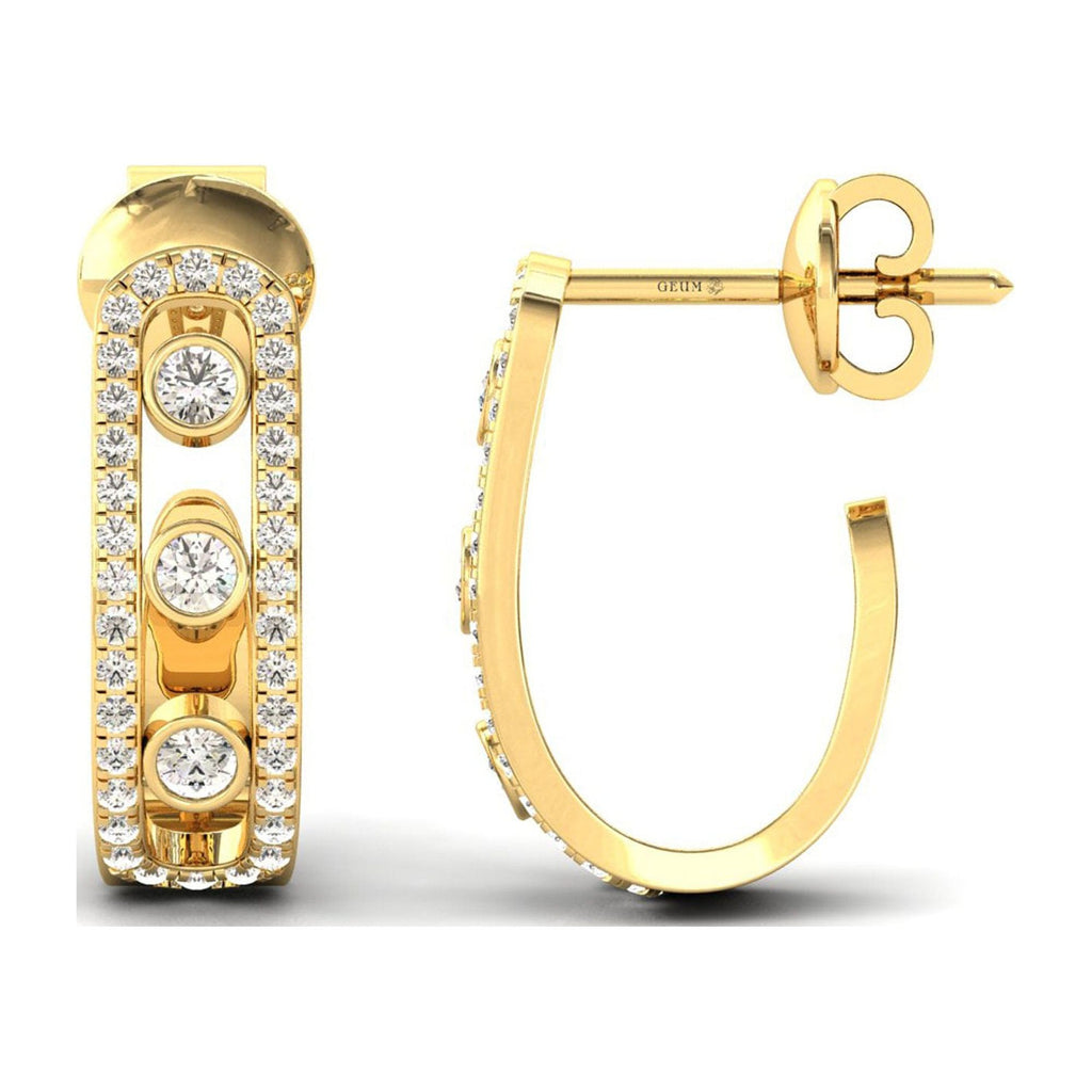 18k Gold Hoop Earrings K444133