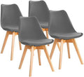 Upholstered Side Dining Chairs with Wood Leg and Soft Padded Cushion Z24832