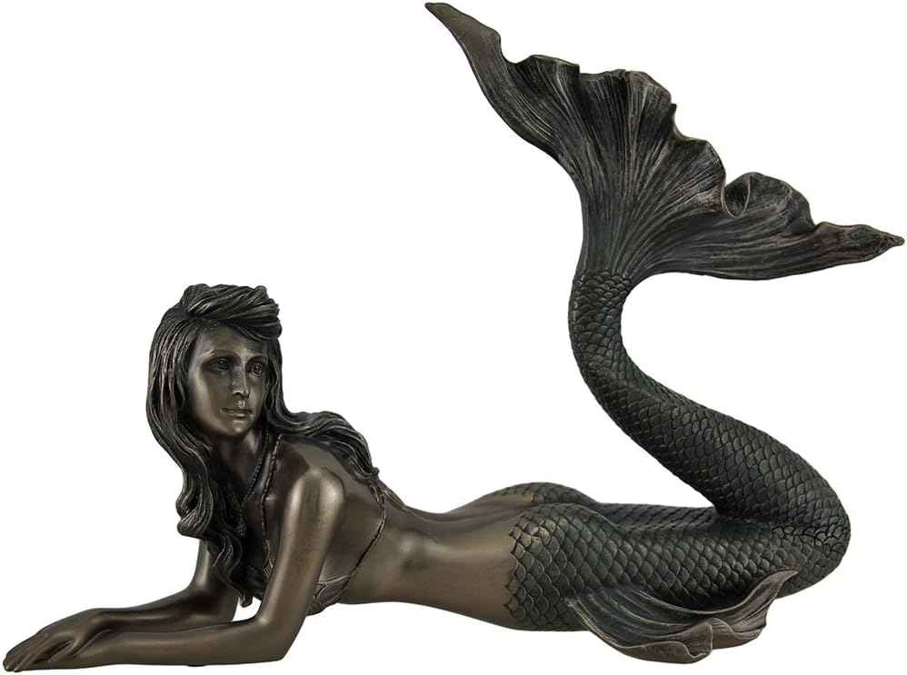 Mermaid Lying Down Statue Sculpture Figurine F996