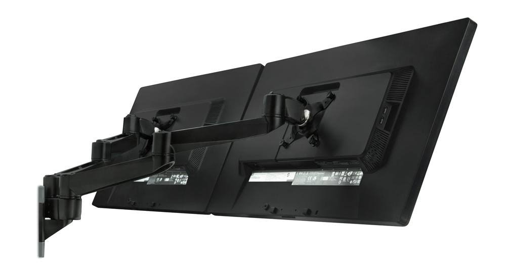 Silver Articulating Dual Monitor Wall Mount F587468