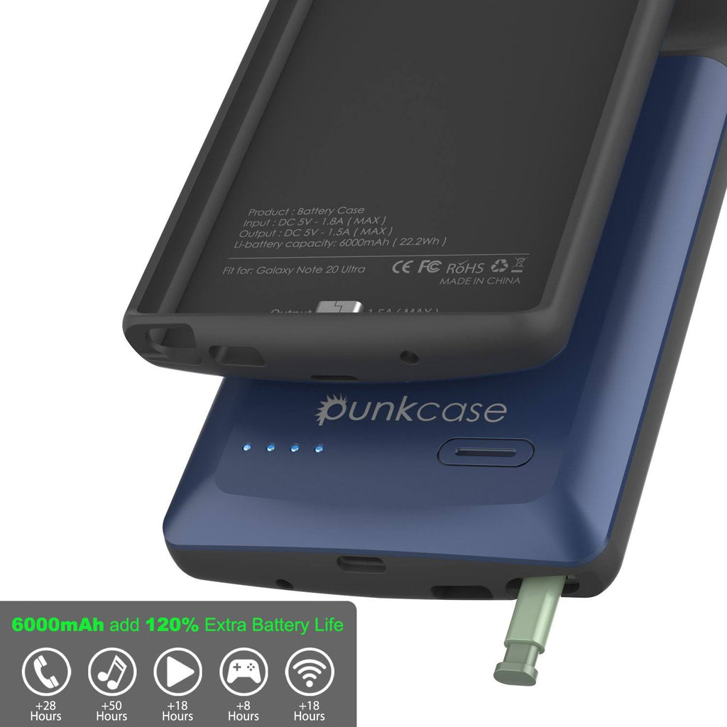 Blue 6000mAh Battery Charger Slim Case Q653