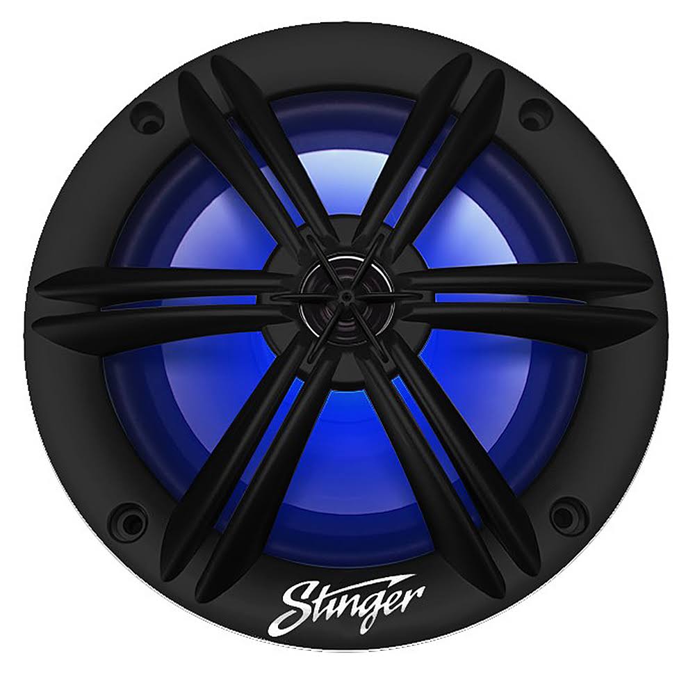 6.5x22 Marine Coaxial Speakers with RGB LEDs Black I714
