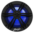 6.5x22 Marine Coaxial Speakers with RGB LEDs Black I714