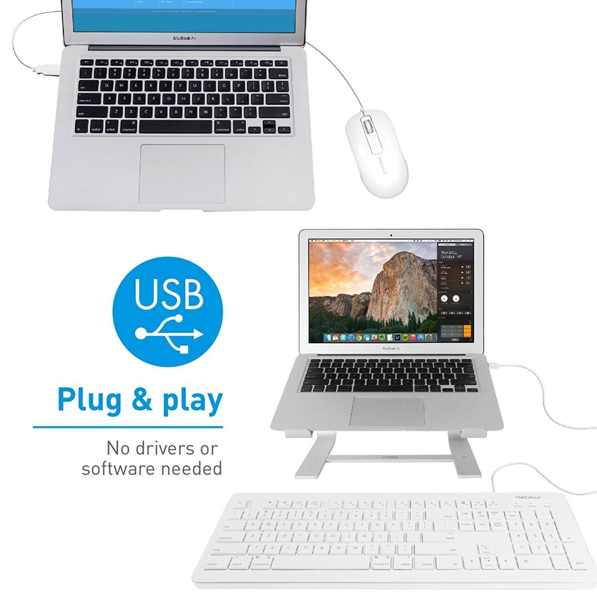 Full-Size USB 2.0 Keyboard & Optical Mouse Combo K475013