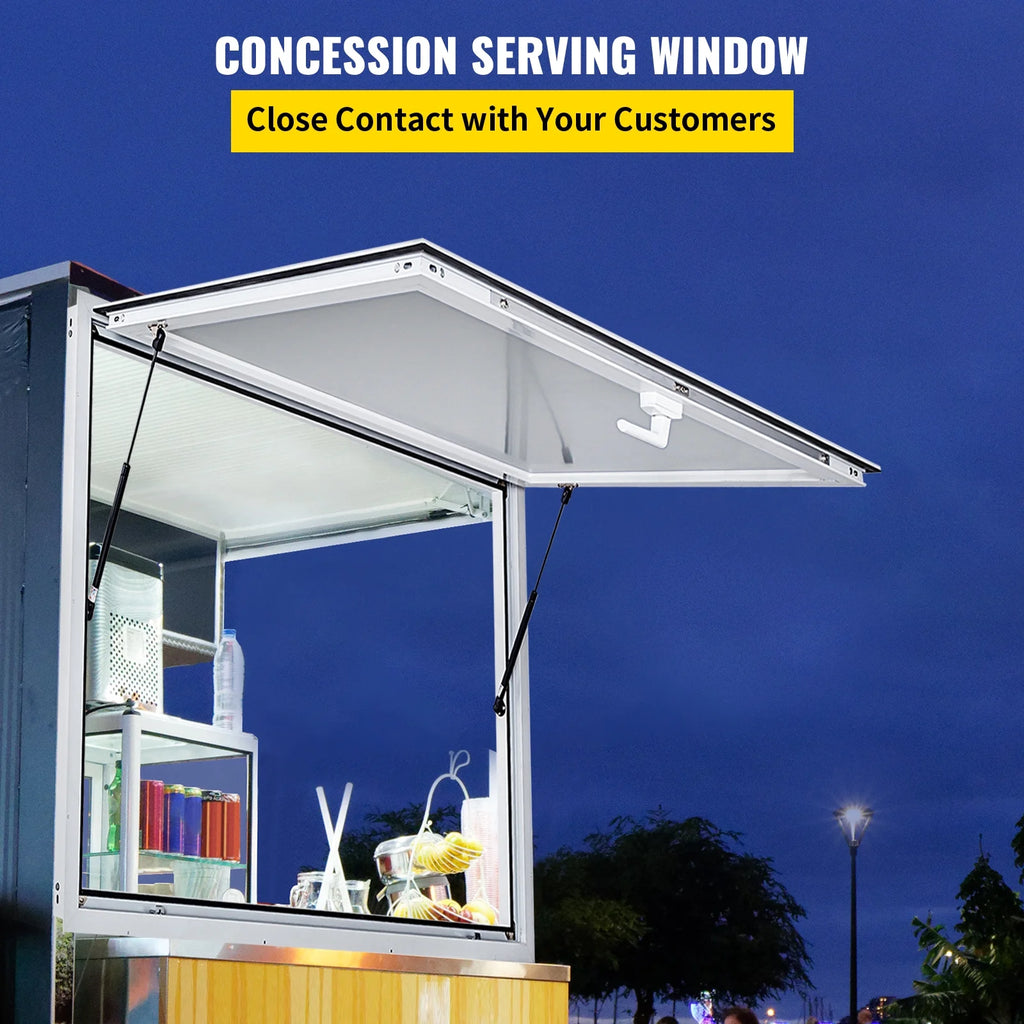 Concession Stand Serving Window with Awning Door O583