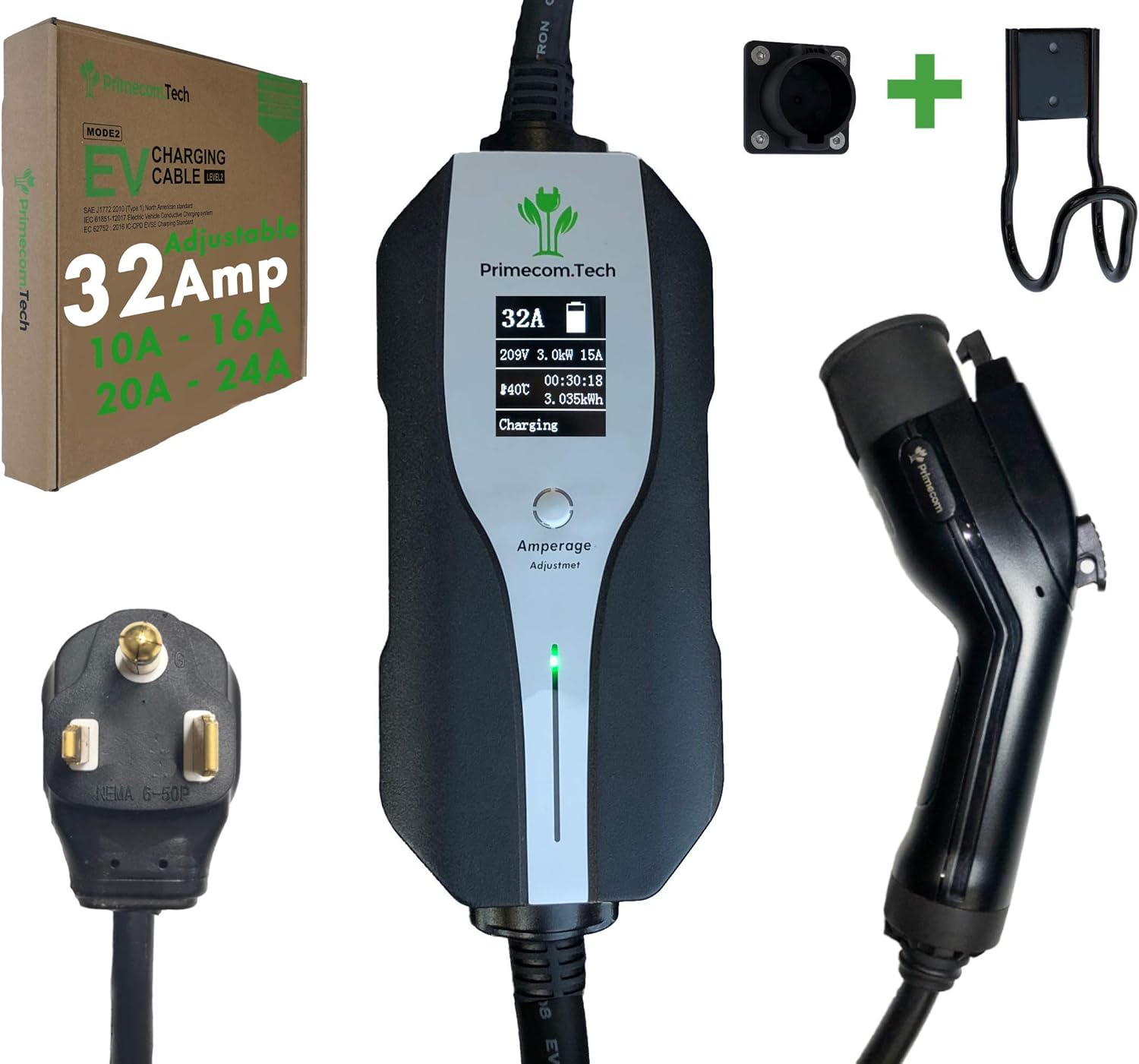 Level 2 Electric Vehicle Charger with 30Ft Cable D422