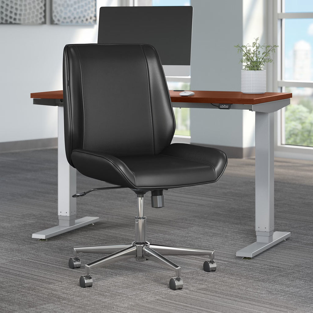 Black Leather Office Chair H579292