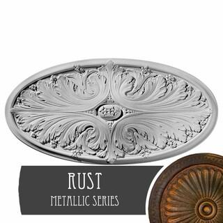 Madrid Ceiling Medallion, Hand-Painted Rust G3171
