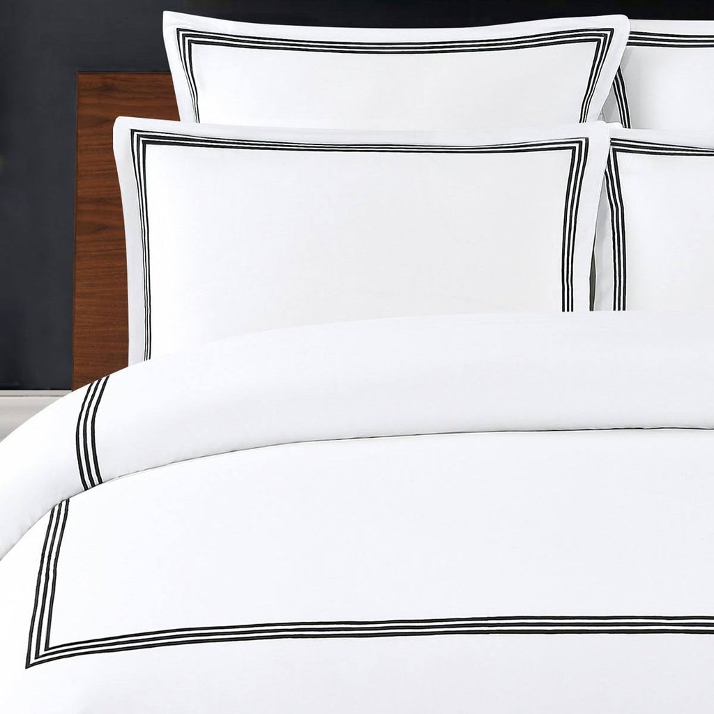 Navy Cotton Sateen 3-Piece Duvet Cover Set M1423