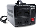 Voltage Transformer Converter 1000 Watt Step Up/Down 110-120 Volt to 220-240 Volt with 2 US outlets, 2 Universal outlets, Circuit Breaker Pack of 2 I663434