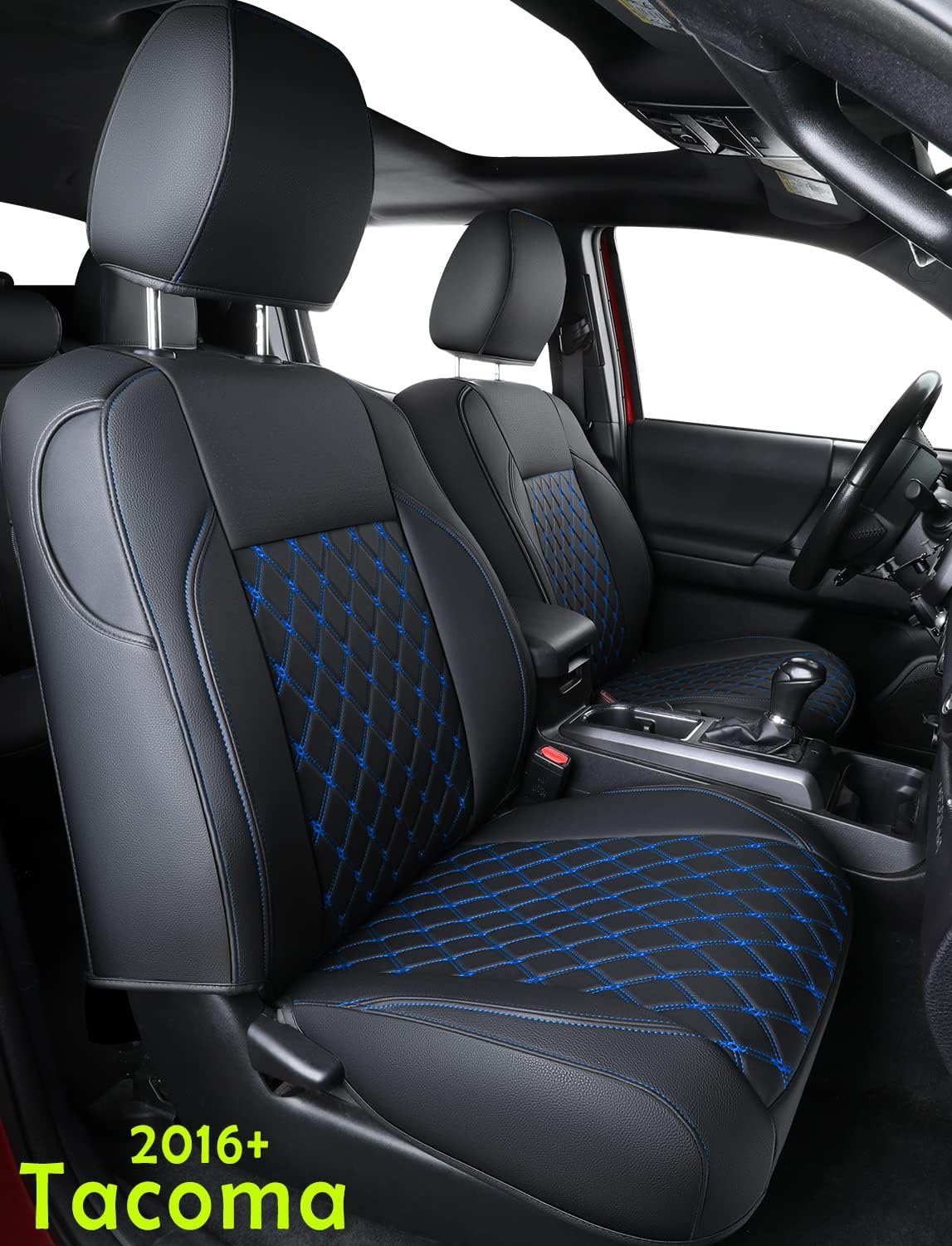 Red Faux Leather Full-Set Seat Covers T63169
