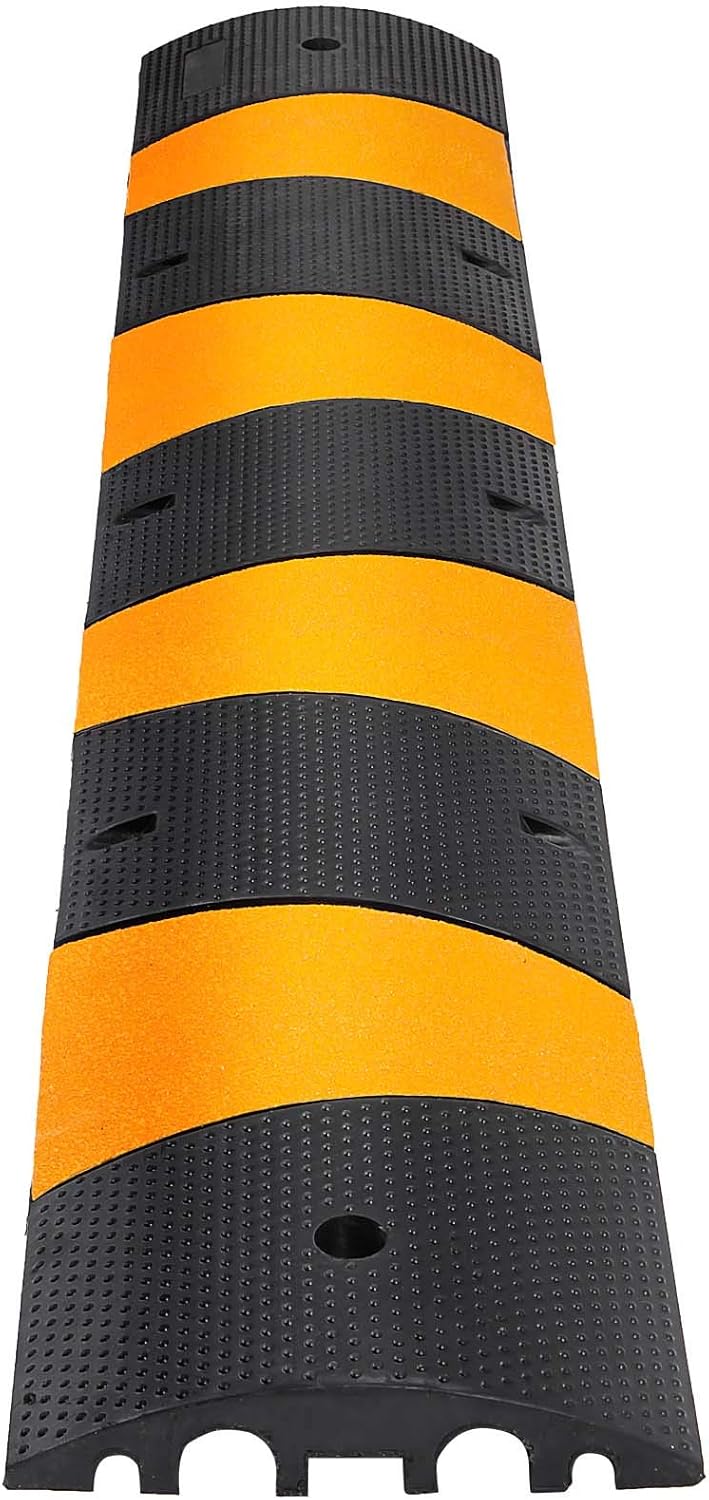 6 Feet Rubber Driveway Cable Protector Ramp 2-Channel C76406