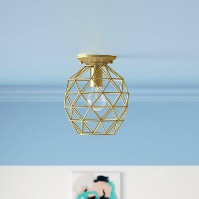 Antique Brass 8x22 Flush Mount Light J7260