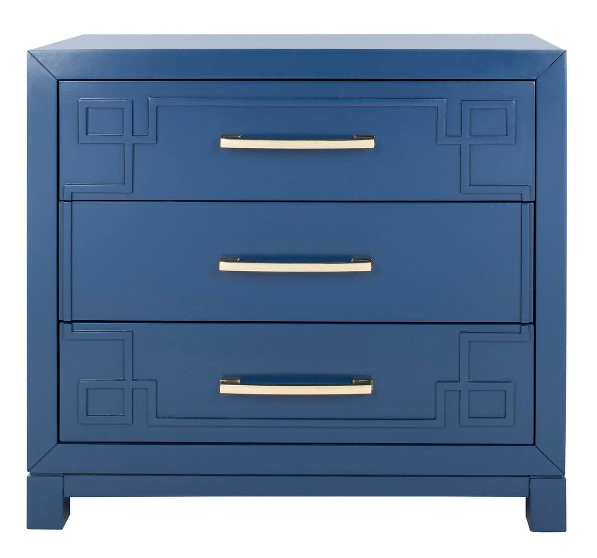 Blue/Gold 3 Drawer Chest H353