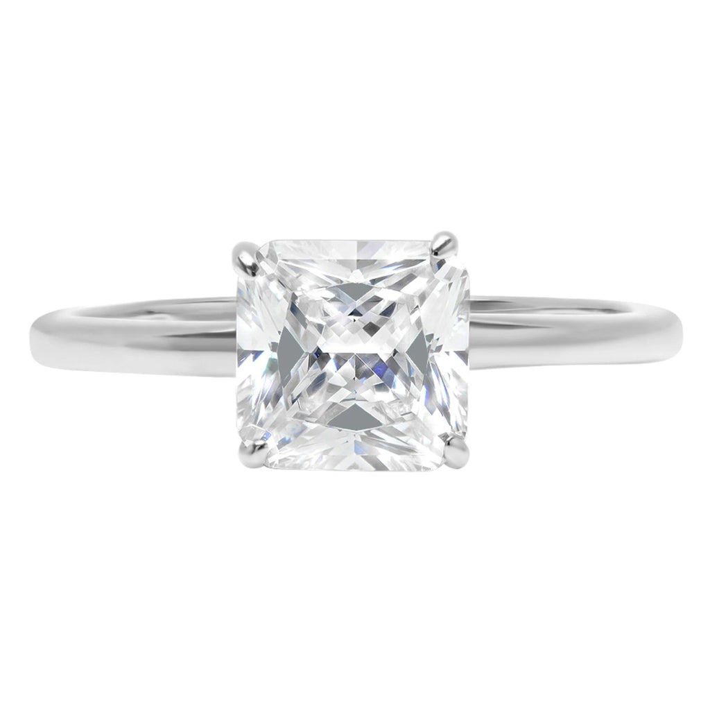 18K White Gold Solitaire Engagement Ring R644