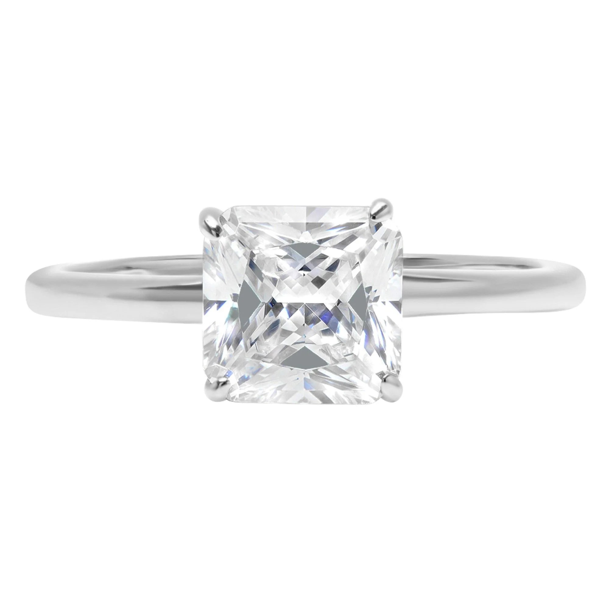 18K White Gold Solitaire Engagement Ring R644