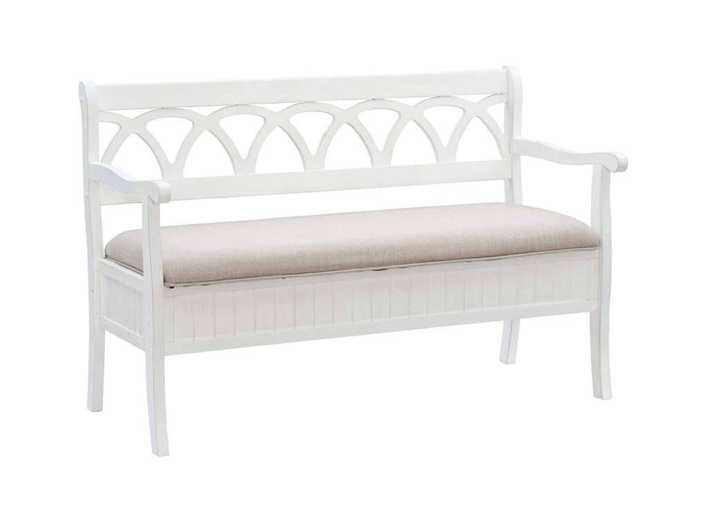 White Storage Bench R6175