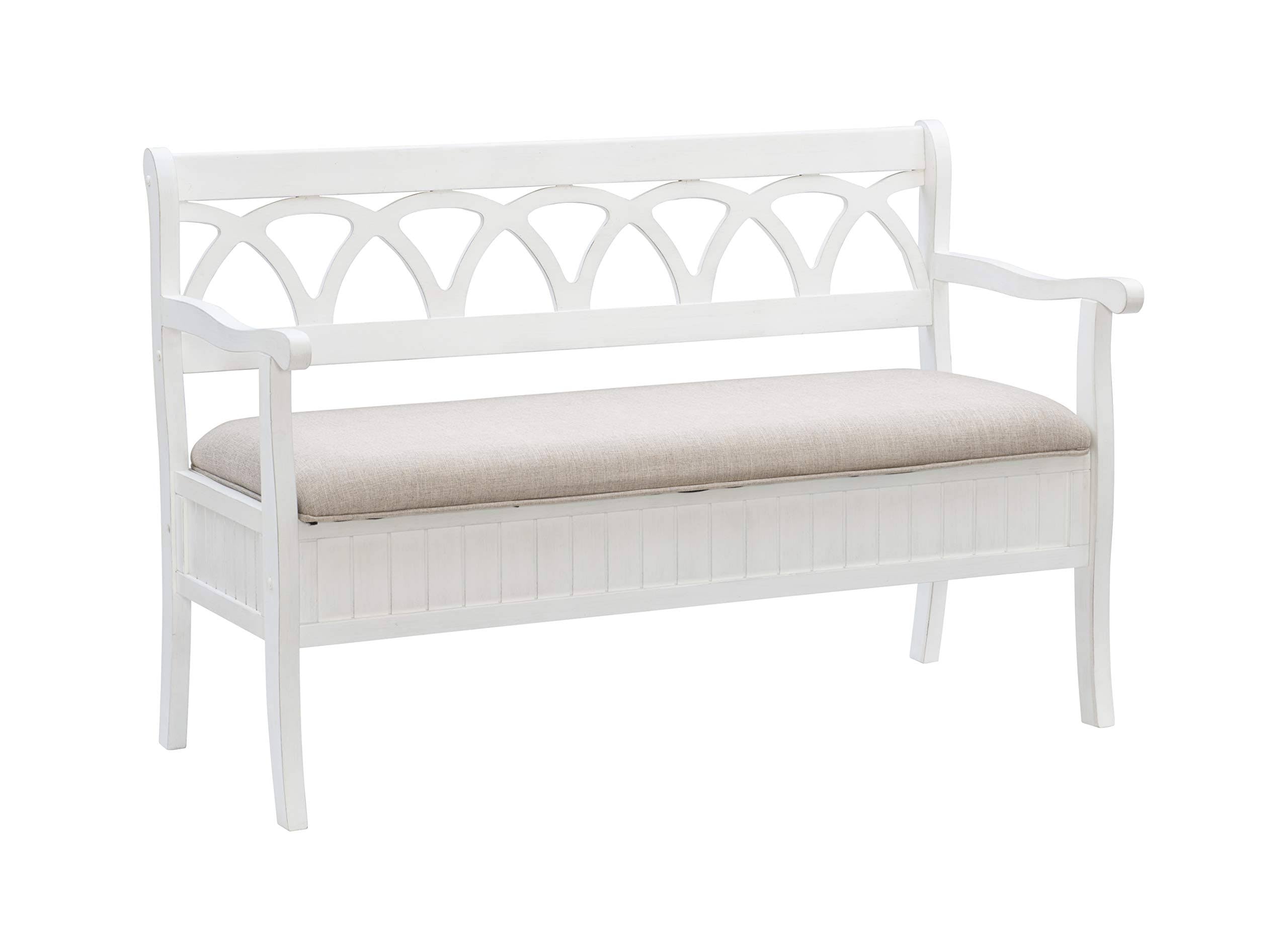 White Storage Bench R6175