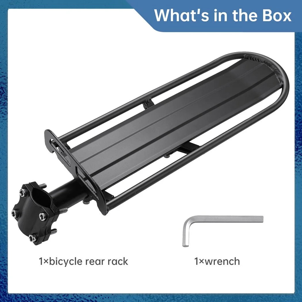 Adjustable Universal Aluminum Alloy Bicycle Pannier Rack with 10kg Load Capacity W50249