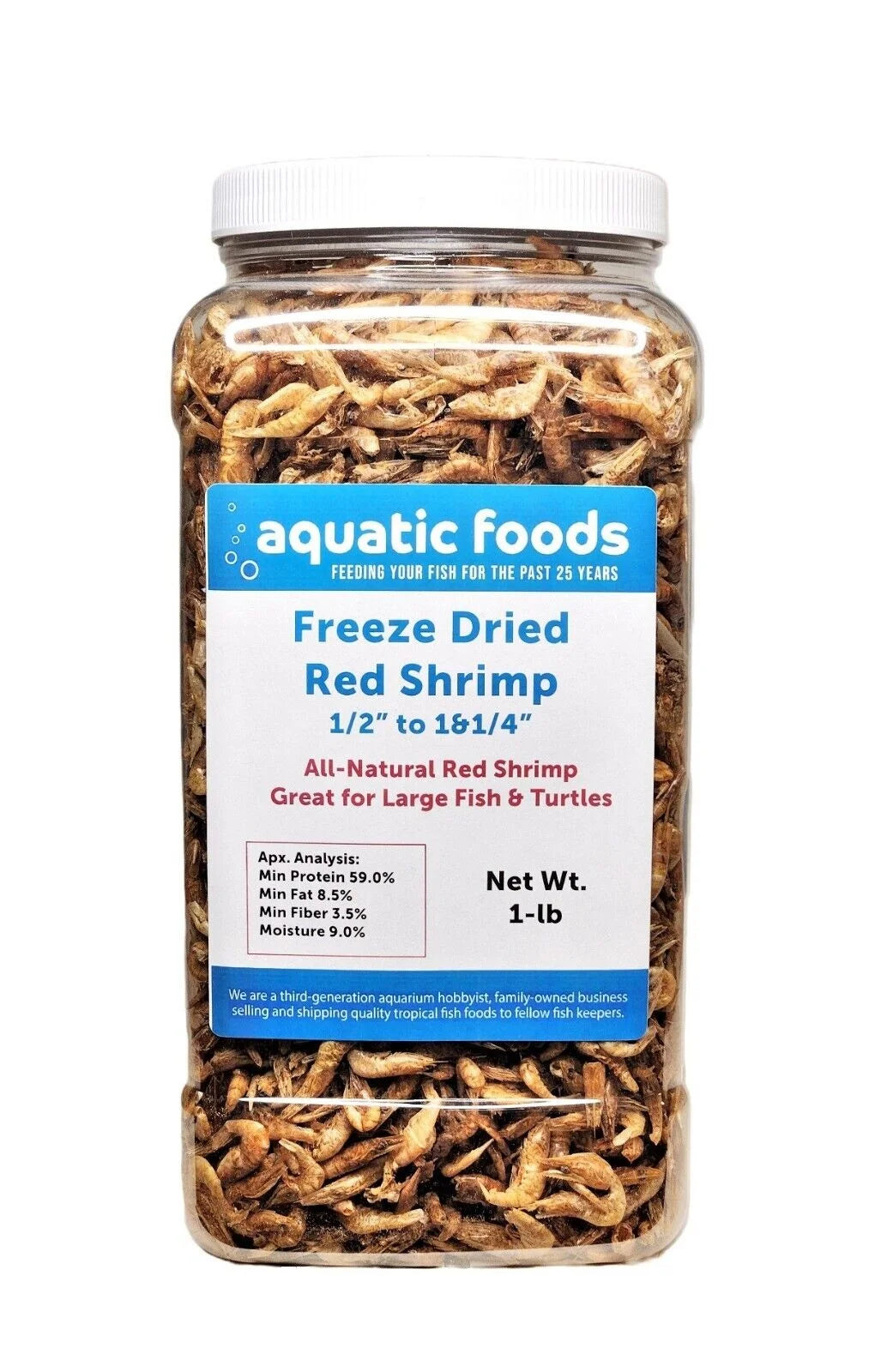 Freeze Dried Red River Shrimp, 1-lb Lg Jar Q849901