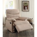 Beige Woven Fabric Recliner Z220