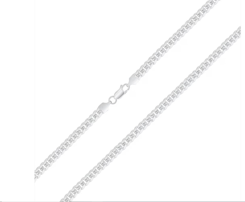 Solid 925 Sterling Silver Miami Cuban Link Chain Necklace 3mm 20 in X403