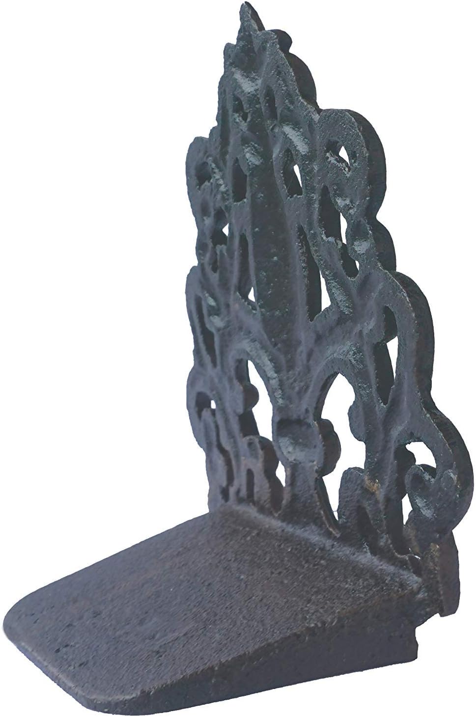 Cast Iron Fleur De Lis Door Stop, Antique Black Finish, 2 Piece L708510