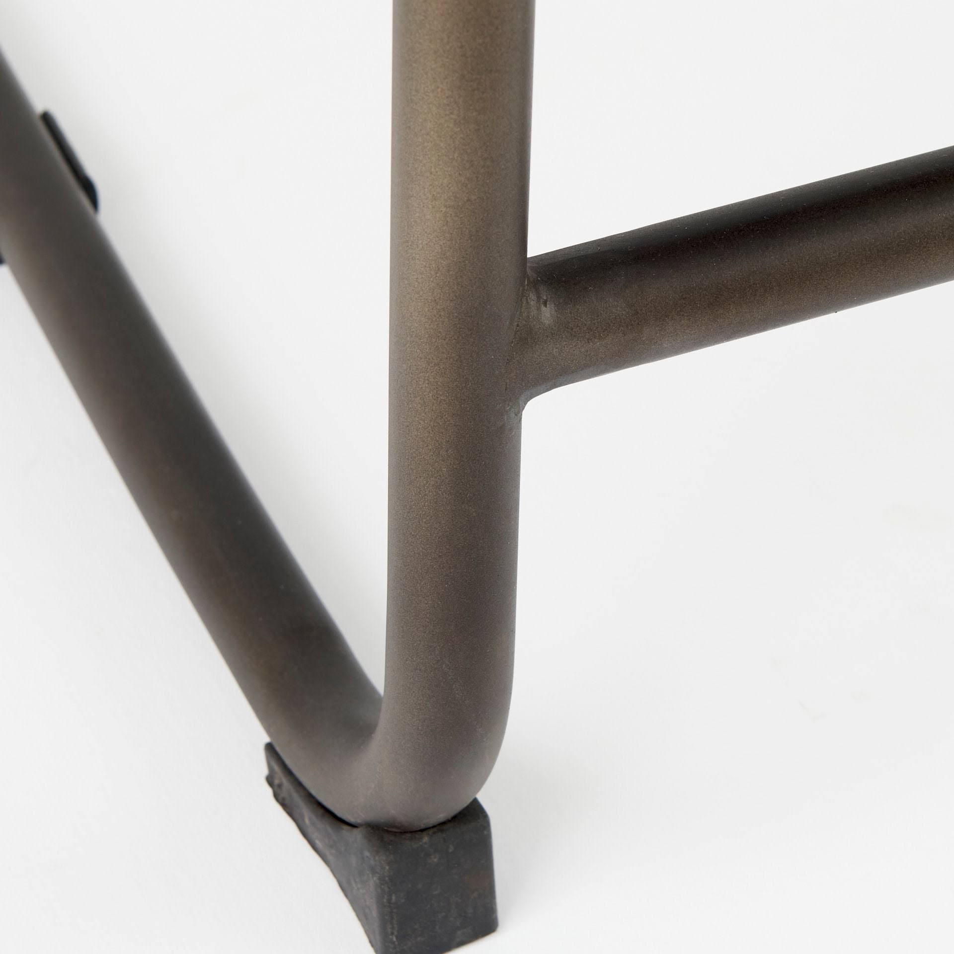 Black Leather Counter Stool D69860