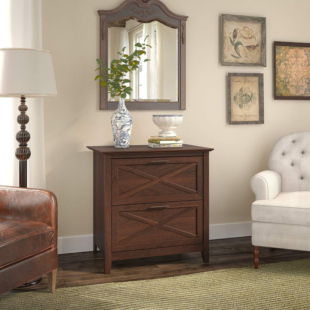 2 Drawer Lateral File Cabinet, Pure White Oak T6537