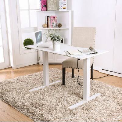 White Height Adjustable Standing Desk U303028