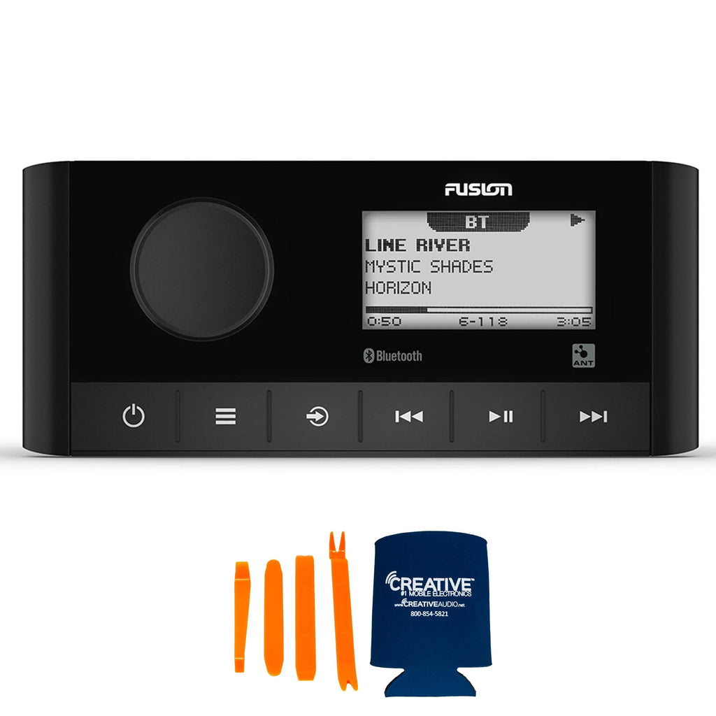 Marine Stereo with 1 Pair of 6.5" White Grill Marine Speakers with RGB Lighting C716