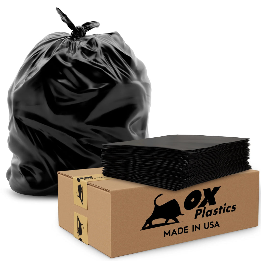 42 Gallon 3mil Black Trash Can Liners Bags 25 Bags V813427