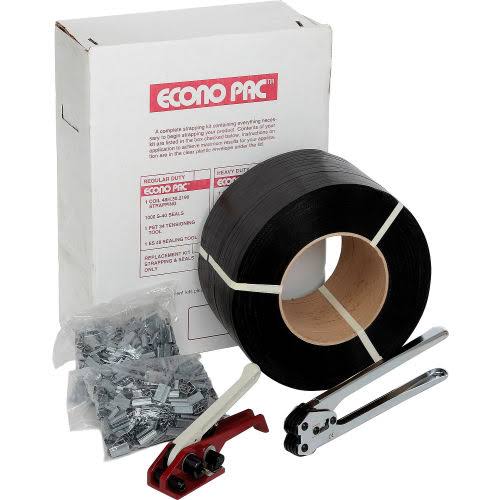 Polypropylene Strapping Kit 1/2x22 x 9,000& Coil with Tensioner, Sealer & Seals H134
