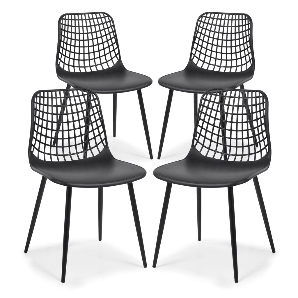 Black Poly Dining Chair Set of 4 W7414
