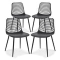 Black Poly Dining Chair Set of 4 W7414